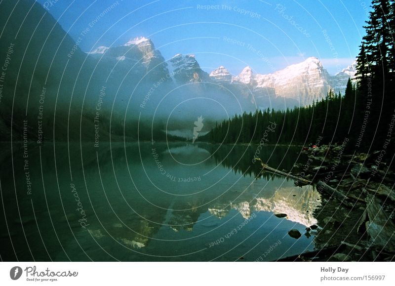 Last... Mountain Lake Water Surface Smoothness Mirror Calm Peace Snow Peak Alberta Banff National Park Morning Canada Peaceful Clarity Rocky Mountains