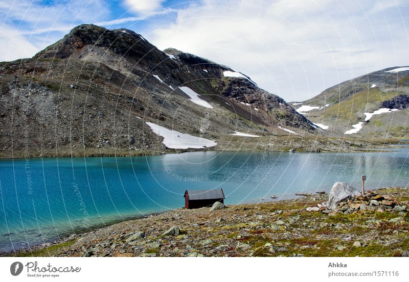 house on the lake Landscape Water Snow Rock Mountain Lakeside Hut Dream Blue Caution Calm Purity Modest Adventure Loneliness Relaxation Peace Inspiration