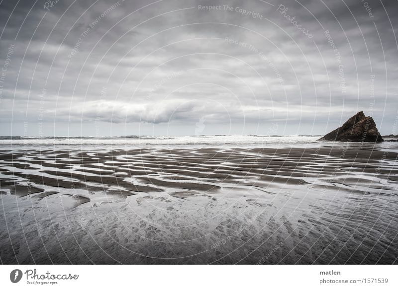 There is no such thing as bad weather Nature Landscape Sand Air Water Sky Clouds Horizon Weather Bad weather Wind Rock Waves Coast Beach Ocean Deserted Dark