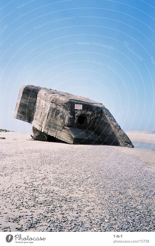 bunkers France Normandie Beach Low tide Historic Dugout D-Day