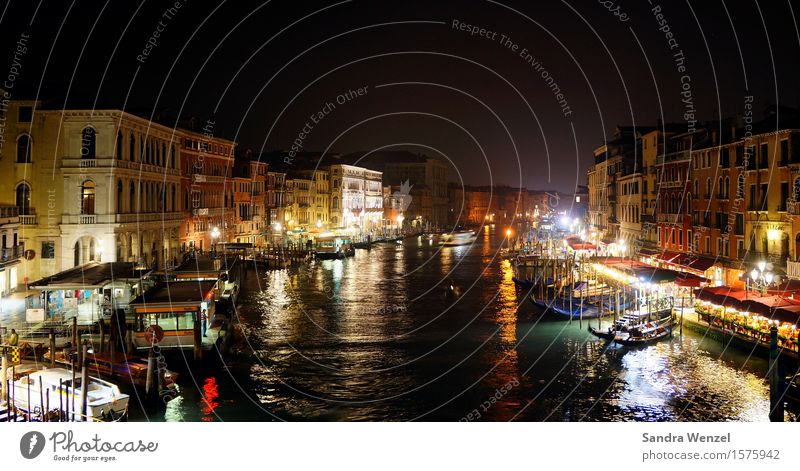 Venice by night... Night life Climate change Town Port City Downtown Old town Pedestrian precinct House (Residential Structure) Manmade structures Building