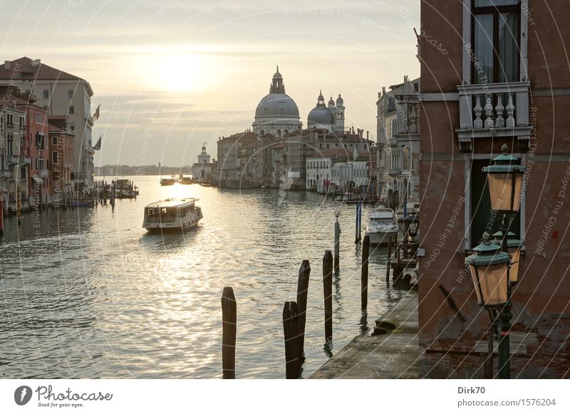Venice Classic, landscape format Vacation & Travel Tourism Sightseeing City trip Water Sunrise Sunset Spring Beautiful weather Channel Canal Grande Italy