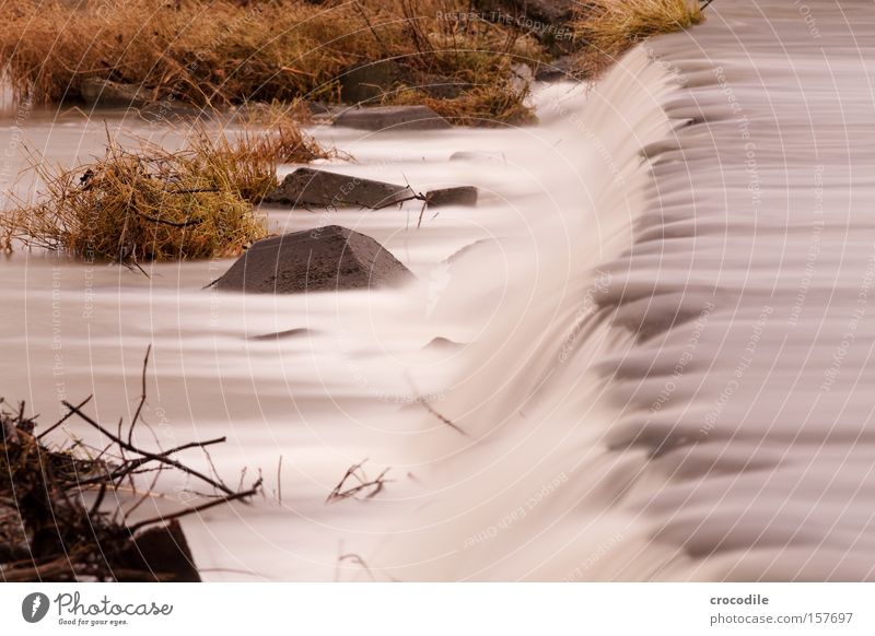 waterfall ll Water Waterfall Long exposure Cold River Brook Stone Rock Corner Bushes Growth Winter Peace