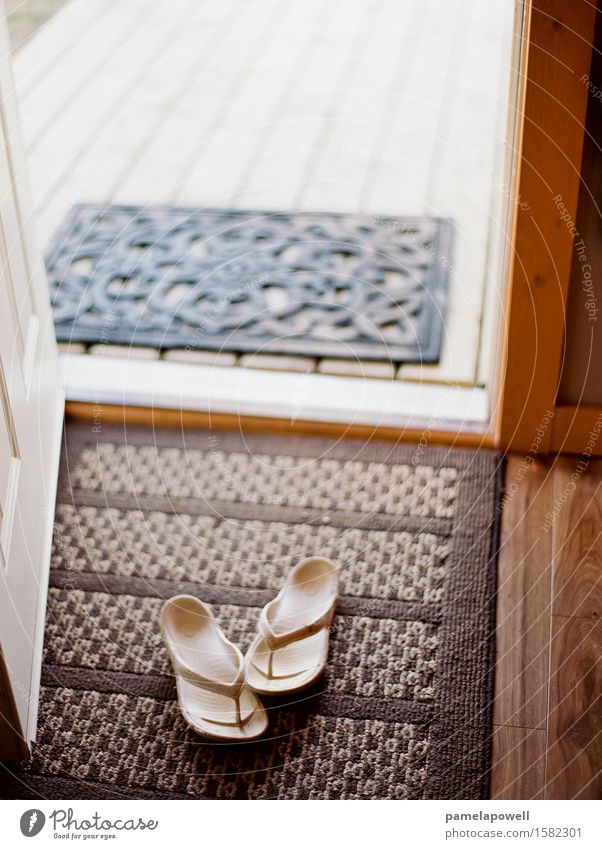 White sandals in doorway Lifestyle Vacation & Travel Tourism Trip Freedom Summer Summer vacation Living or residing House (Residential Structure) Retirement