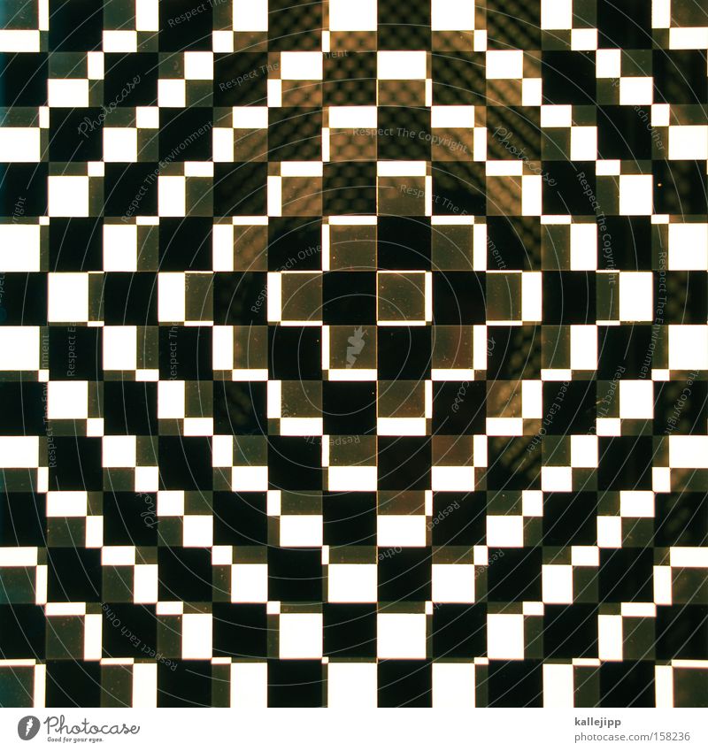 moiré olé Square Black Pattern Moiré effect White Postponement Art Black & white photo optical illusion op art Pop Art Irritation