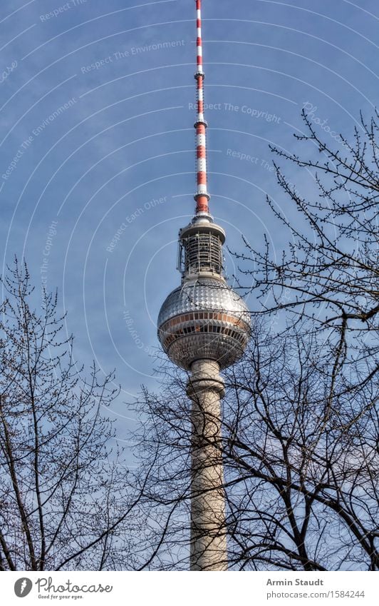 something different Telecommunications Sky Autumn Winter Beautiful weather Tree Berlin Capital city Downtown Deserted Tower Manmade structures Architecture