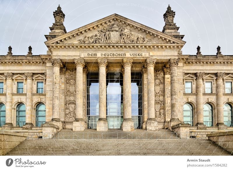 Reichstag Berlin Downtown Berlin Capital city Deserted House (Residential Structure) Palace Tourist Attraction Landmark Old Threat Famousness Moody Might Town
