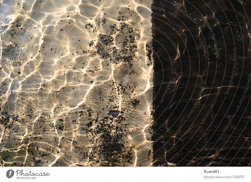 Caustics and contrast Water Contrast Transparent Reflection Stone Bright Dark Well Obscure caustically