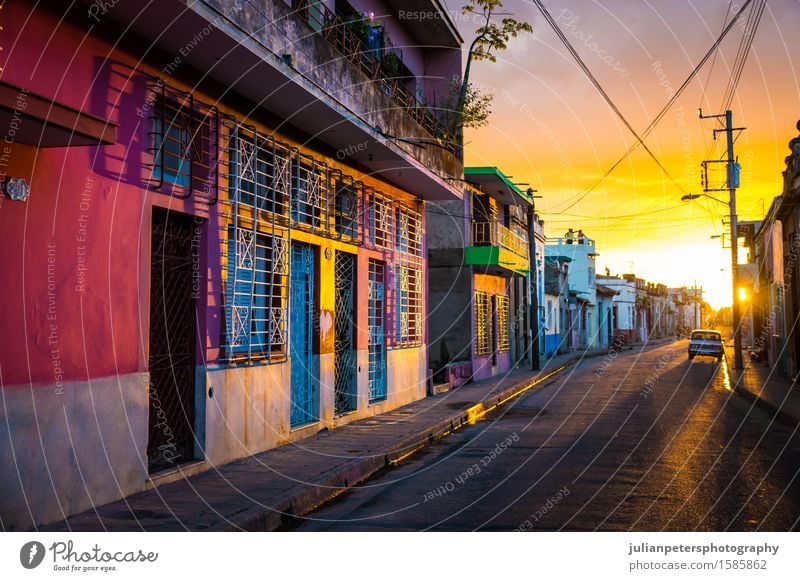 CAMAGUEY, CUBA - Street view of UNESCO heritage city centre Style Vacation & Travel Tourism Sightseeing House (Residential Structure) Culture Earth Small Town