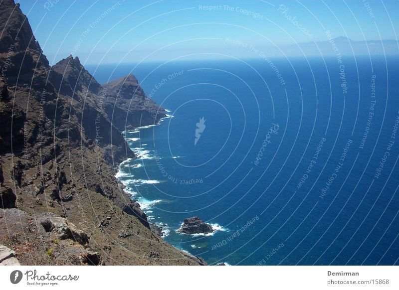 wonderful:2 Beautiful Vacation & Travel Spain Gran Canaria Water Blue Sky Stone Rock