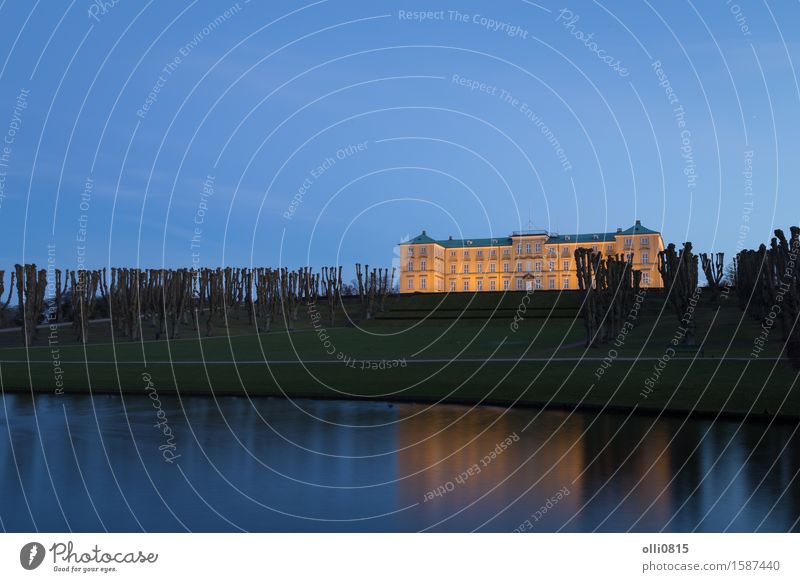 Nightshot of Frederiksberg castle in Copenhagen Vacation & Travel Sightseeing Park Frederiksberg Castle Denmark Europe Town Palace Building Architecture Old