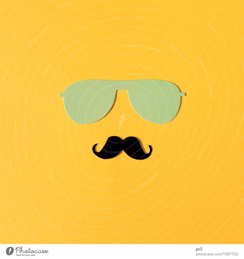 Henri Lifestyle Style Beautiful Personal hygiene Leisure and hobbies Handicraft Masculine Accessory Sunglasses Moustache Paper Cool (slang) Simple Hip & trendy