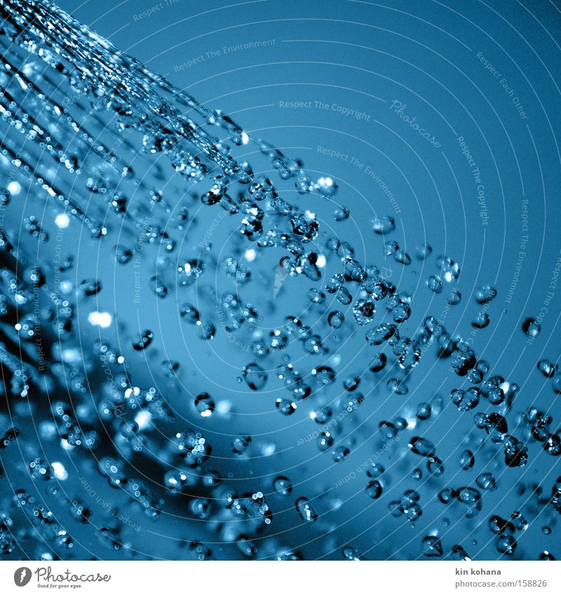 permanent diagonal Drinking water Elements Water Drops of water Cold Wet Blue Colour Transience Radiation Inject Cyan Intensive Diagonal Reflection & Reflection