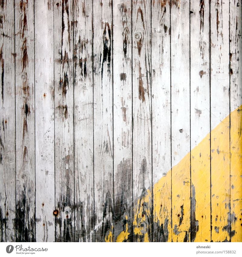 old Wood Wooden board Wall (building) Triangle Yellow Decompose Old Shabby Transience Time Brittle Hut Decline Derelict