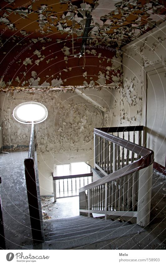 somewhere only we know Stairs Window Light Derelict Staircase (Hallway) Architecture Handrail