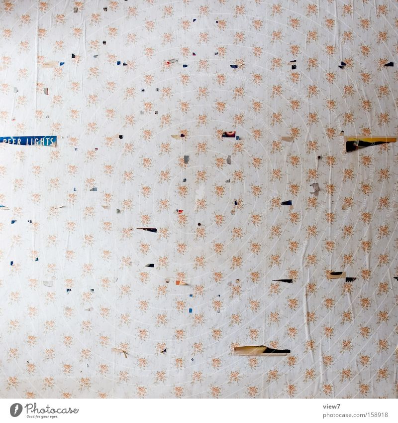 abandoned teenager's room Room Children's room Wallpaper Structures and shapes Arrangement Pattern Corner Remainder Rip Tracks Poster Image Old Loneliness Going