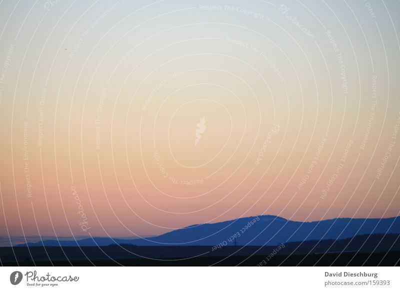 horizon Colour photo Exterior shot Morning Dawn Evening Twilight Shadow Contrast Silhouette Sunrise Sunset Panorama (View) Wide angle Far-off places Mountain