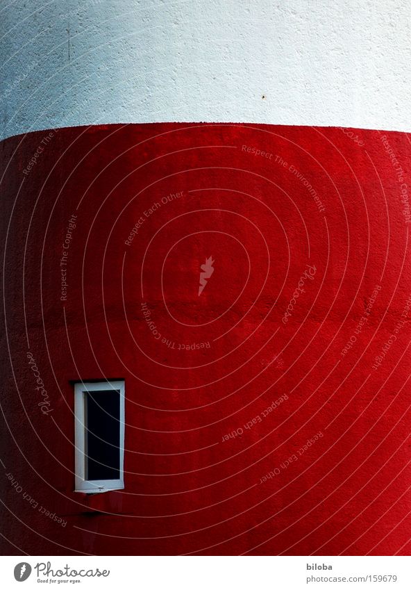 façade Lighthouse Wall (building) Facade Concrete Red White Structures and shapes Background picture Window Wall (barrier) North Sea Building Architecture Beach