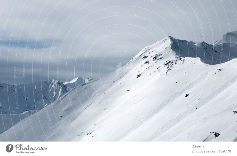 playground Mountain Fiss Austria Peak Untouched Winter Landscape Alps Snow ridge