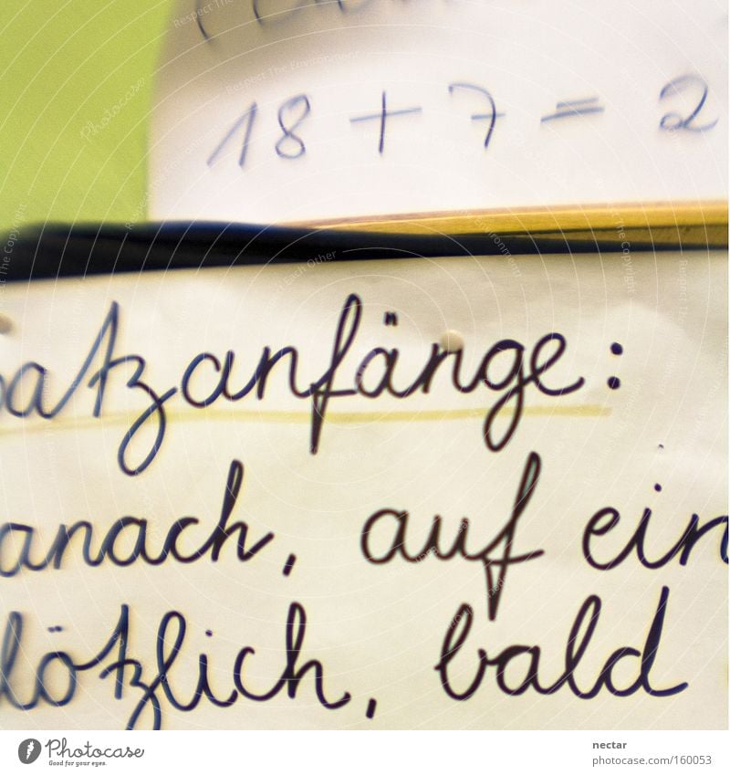 atz beginnings: anach, on a sudden, soon Write Calculation Germany School Mathematics Characters Document Digits and numbers Letters (alphabet) 2 Success