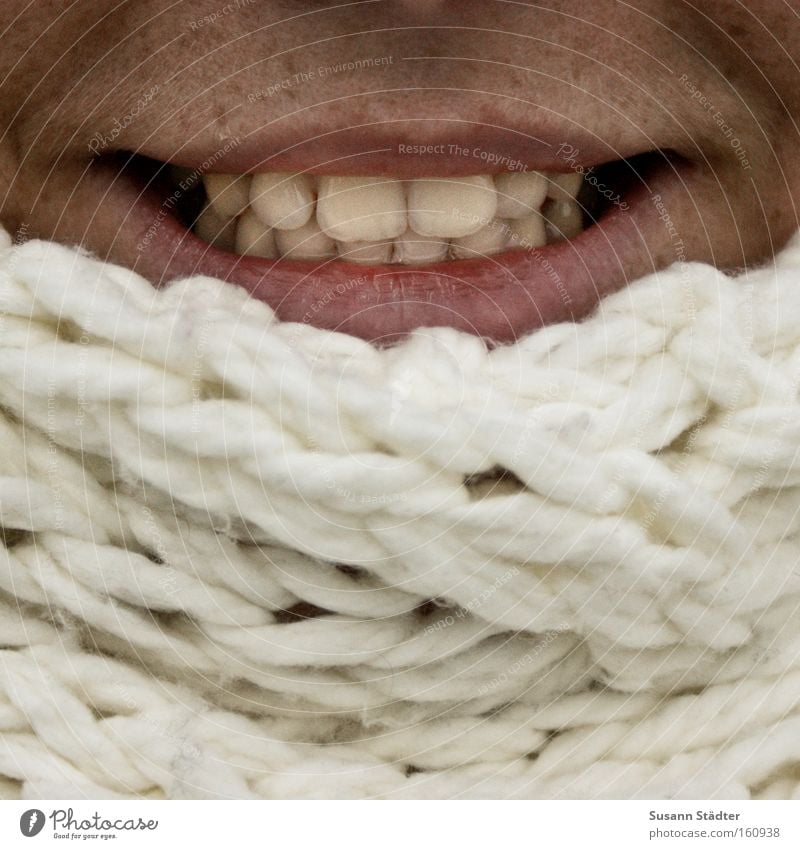 ball of wool Wool Mouth Lips Teeth White Pallid Skin Tanning bed Winter Freeze Cold Packaged Scarf Cap Attract PhotoSuse freckles