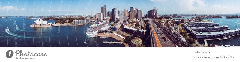 Port of Sydney Panorama Architecture Opera house Water Australia Australia + Oceania Town Port City Downtown High-rise Bank building Harbour Tourist Attraction
