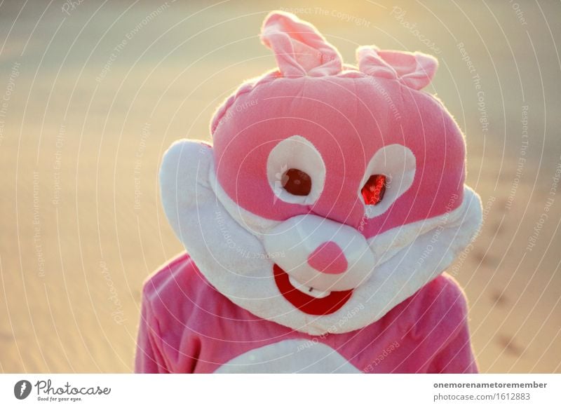 rabbit summer Art Work of art Esthetic Hare & Rabbit & Bunny Hare ears Pink Disguised Funny Joy Comical Funster The fun-loving society Costume Youth culture