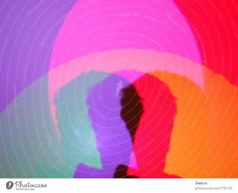 head in colour spectrum Light Man Colour Head Shadow Reaction