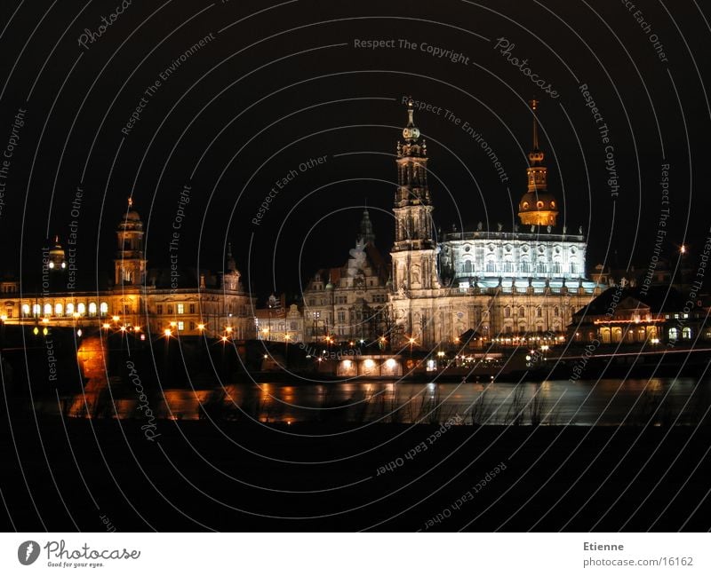 Dresden Old Town Night Long exposure Historic Canaletto View
