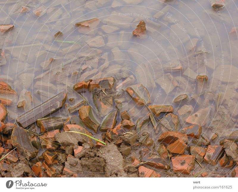 clay_water_shards Water Puddle Earth Field Brick Shard Broken Brown Autumn November Mud Deserted Rain Background picture Calm Gloomy Stone Minerals