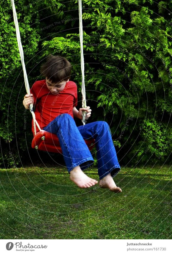 childhood Child Infancy Boy (child) Swing To swing Playground Playing Happy Freedom Garden Recklessness Weightlessness Joy Juttas snail Youth (Young adults)