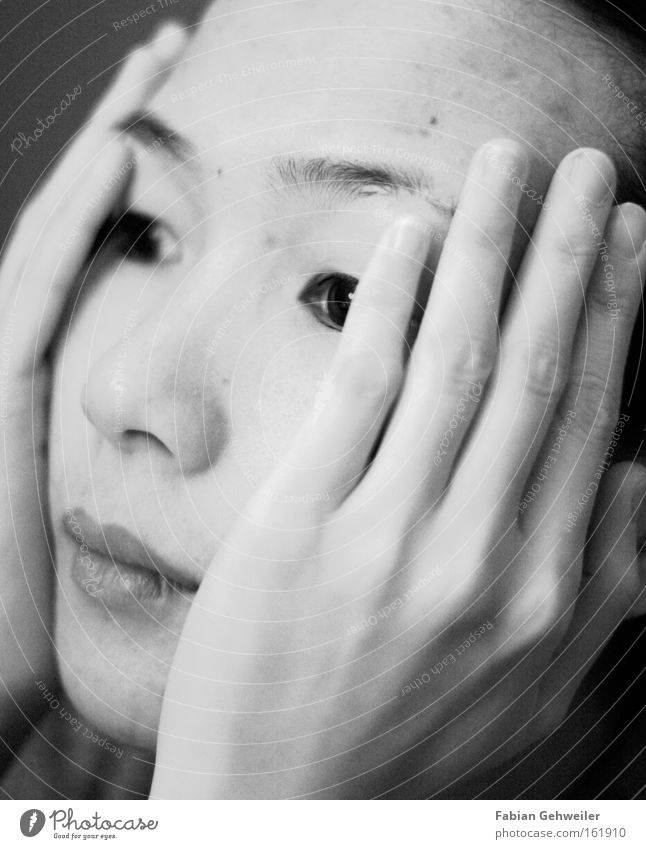 jade Asians Thai Hand Portrait photograph Face Mask Eyes Mouth Woman