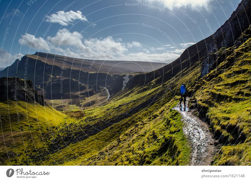The Quiraing, Isle of Skye, Scotland Tourism Trip Adventure Expedition Island Mountain Hiking Fitness Sports Training Human being Man Adults 1 30 - 45 years