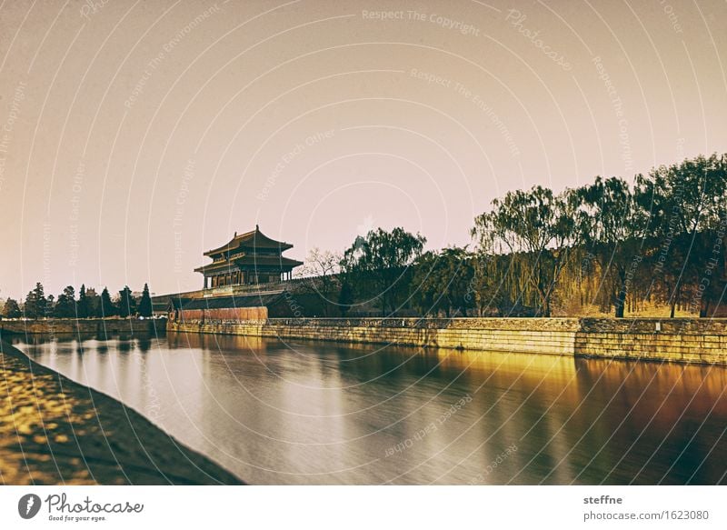Around the World in China: Beijing Landscape Esthetic Forbidden city Spring Night Long exposure Colour photo Exterior shot Copy Space top