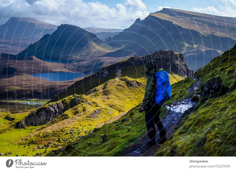 The Quiraing Vacation & Travel Tourism Trip Far-off places Freedom Mountain Hiking Human being Masculine Friendship 1 30 - 45 years Adults Nature Landscape