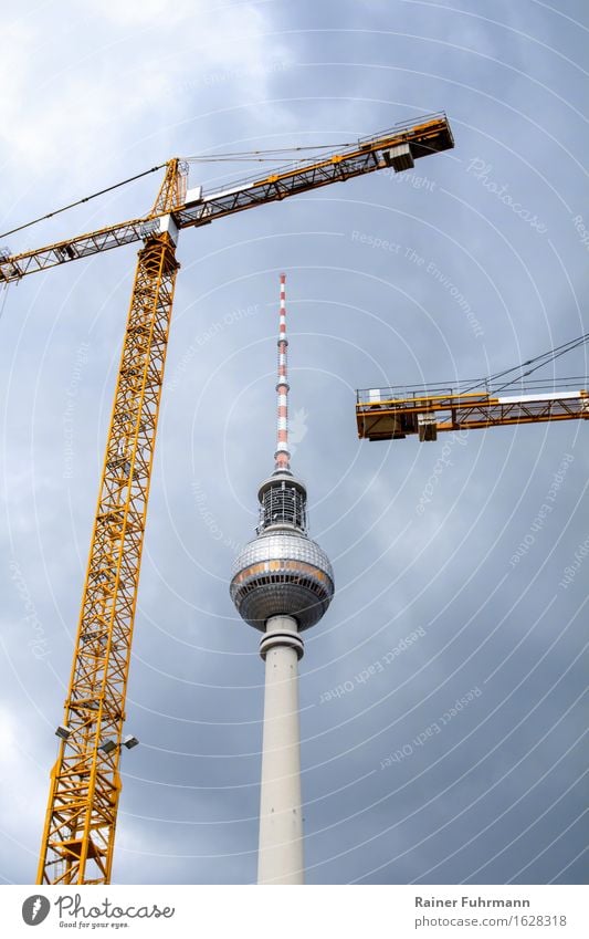 Berlin-Mitte, the eternal construction site Technology "berlin Berlin-Mitte" Germany Europe Capital city Tower Manmade structures Build "Crane cranes