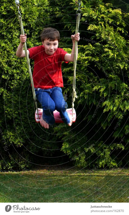 swing time Child Boy (child) Infancy Swing To swing Playing Playground Freedom Joy Garden lousejunge Juttas snail