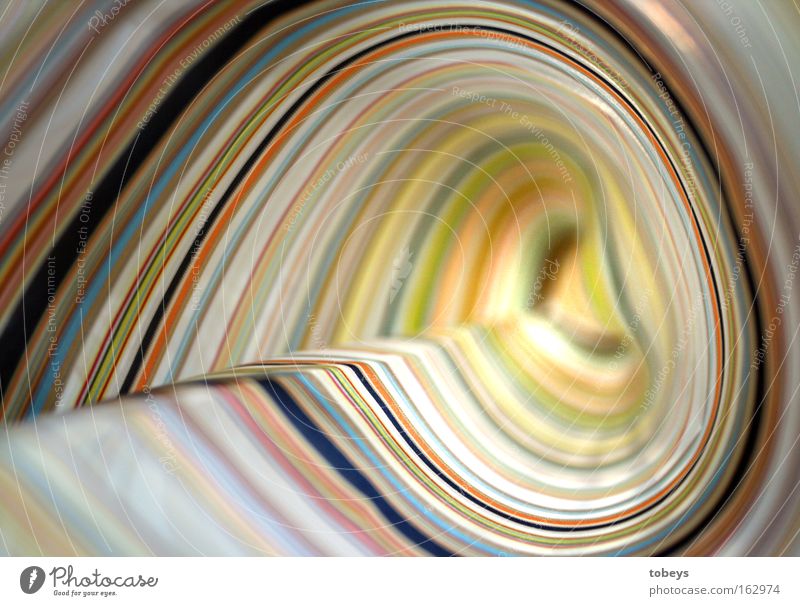 shaft Waves Decoration Tunnel Stripe Infinity Drape Bright spot Deep Multicoloured Close-up Macro (Extreme close-up)
