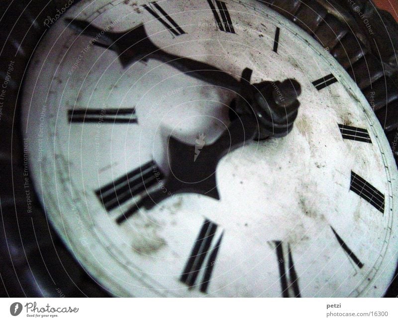 as time passes Clock Old Black White Clock face Watch mechanism Ancient Clock hand Built in 1867 Colour photo Interior shot Deserted Artificial light