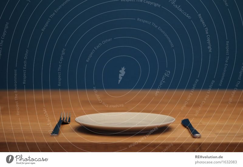Empty Food Crockery Plate Cutlery Knives Fork Blue Responsibility Attentive Friendliness Patient Self Control Fairness Poverty Society Belief Religion and faith