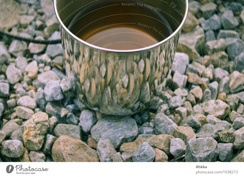 camouflage cup Beverage Cold drink Hot drink Tea Cup Nature Elements Drought Stone Metal Water Drinking Dry Stress Addiction Camouflage Adjustment