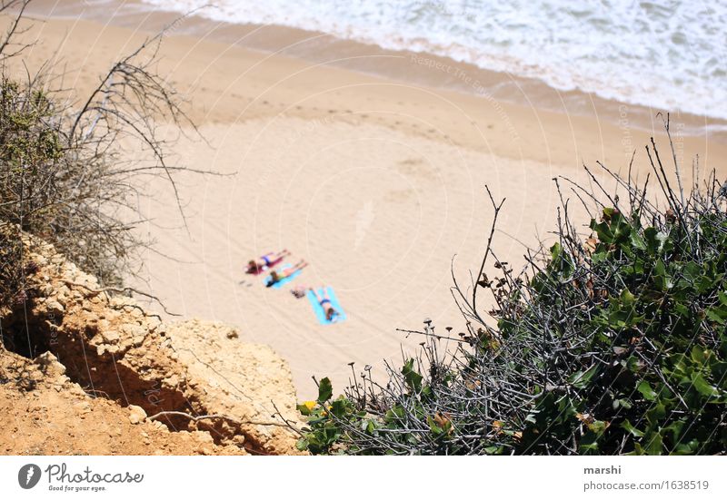 beach day Leisure and hobbies Human being 3 Nature Landscape Plant Coast Ocean Emotions Moody Tighten Swimming & Bathing Portugal Algarve Vacation & Travel