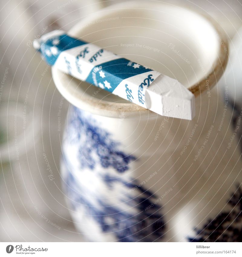 white as chalk Colour photo Interior shot Close-up Experimental Pattern Deserted Day Blur Shallow depth of field Stationery Decoration Collector's item Chalk