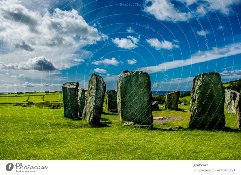 Drombeg Celtic stone circle on the coast of Ireland Stone circle Celts Landscape Mystic Energy Religion and faith Old Cork drombeg stone circle Rock Past Grave