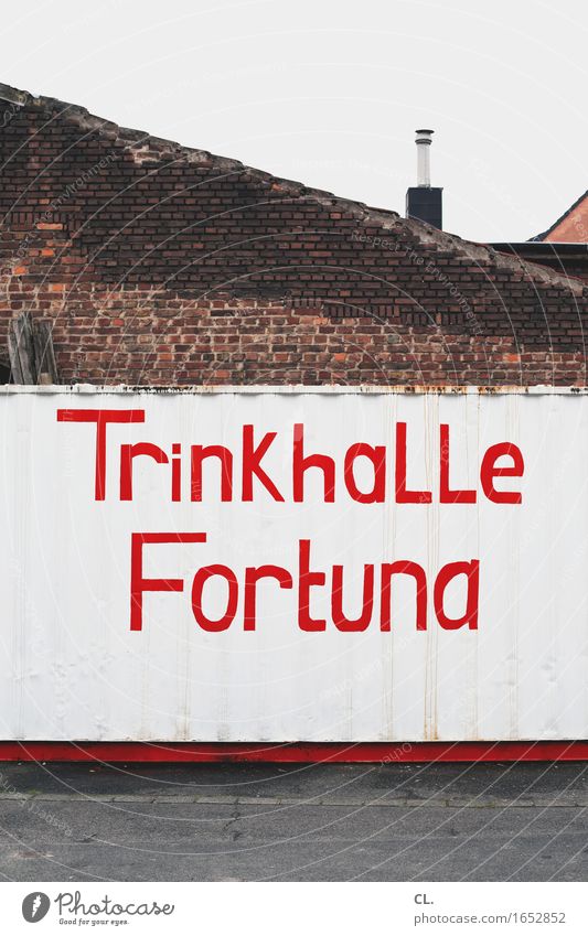 drink hall fortuna Leisure and hobbies Duesseldorf House (Residential Structure) Wall (barrier) Wall (building) Chimney Street Container Characters Gloomy Red