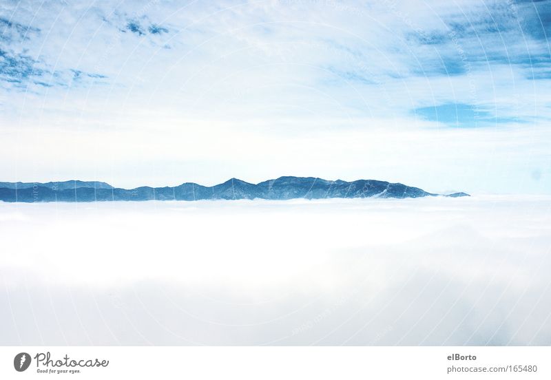 above the clouds Colour photo Exterior shot Deserted Copy Space top Copy Space bottom Day Light Central perspective Long shot Panorama (View) Hiking Tourism