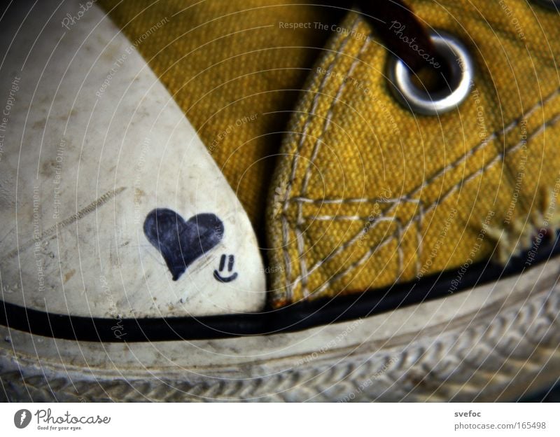 A Heart for Chucks Colour photo Interior shot Macro (Extreme close-up) Artist Painter Work of art Painting and drawing (object) Youth culture Subculture