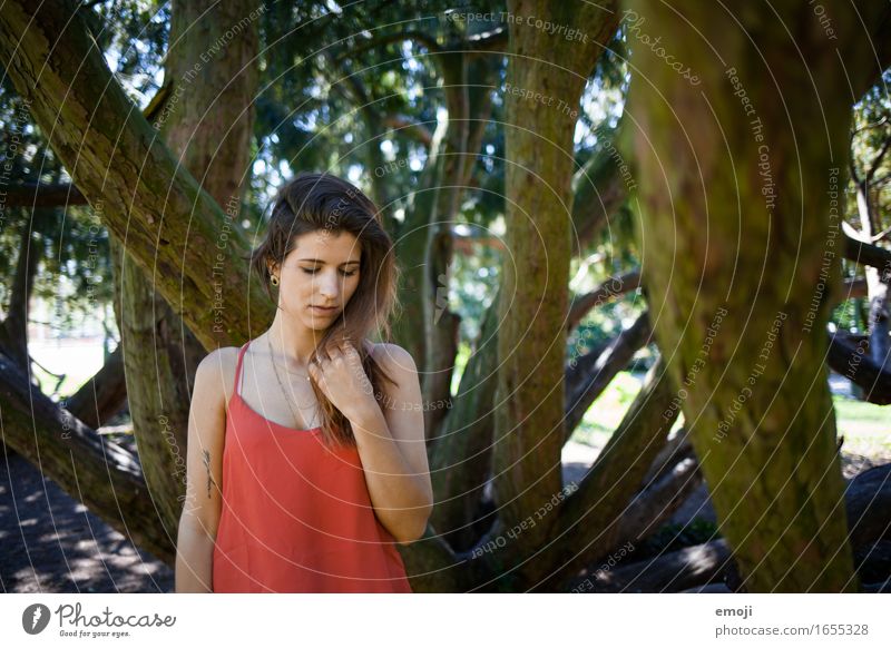 red Feminine Young woman Youth (Young adults) 1 Human being 18 - 30 years Adults Nature Beautiful Colour photo Multicoloured Exterior shot Day