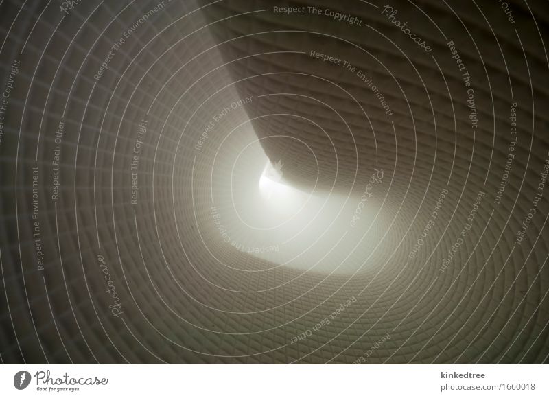 grid pattern folds tube tunnel with light at end Advancement Future Gray Black White Design Discover Colour Belief Religion and faith Hope Idea Optimism