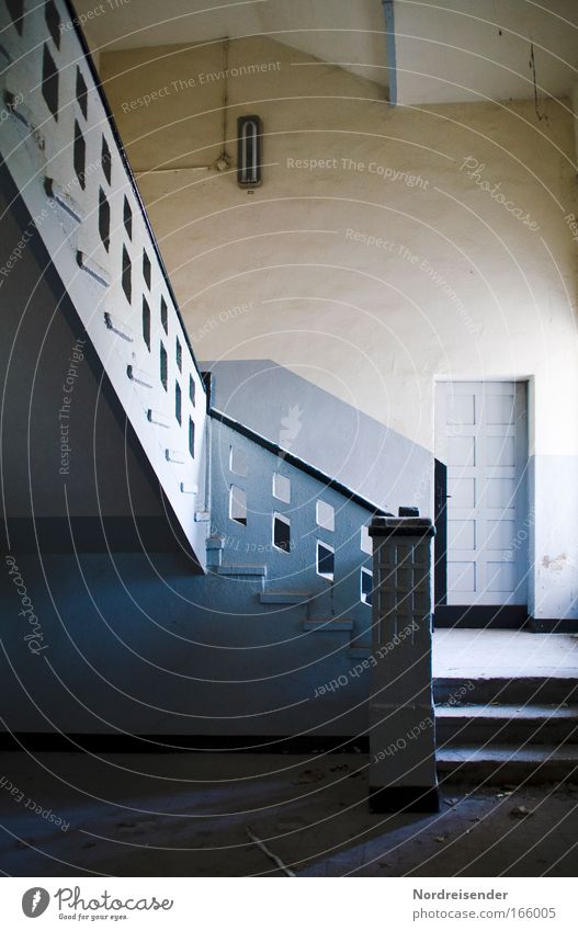 Architecture in an old staircase Colour photo Interior shot Deserted Light Shadow Contrast Sunlight Sunbeam Lifestyle Elegant Design Dream house Interior design